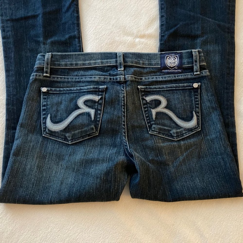 Rock & Republic mid-rise dark wash flare jeans